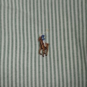 NEW Ralph Lauren Men's Green Striped Oxford Cotton Button Down Shirt Size 4XB